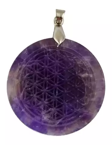 Amethyst Blume des Lebens Anhänger