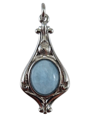 Baroque aquamarine pendant