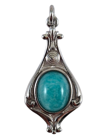 Baroque amazonite pendant