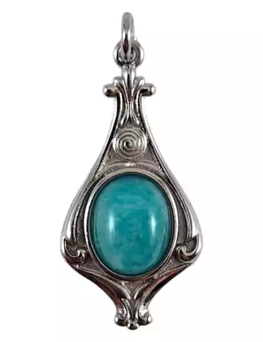 Baroque amazonite pendant