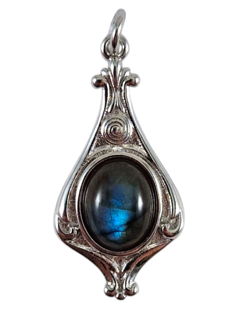 Ciondolo barocco in labradorite