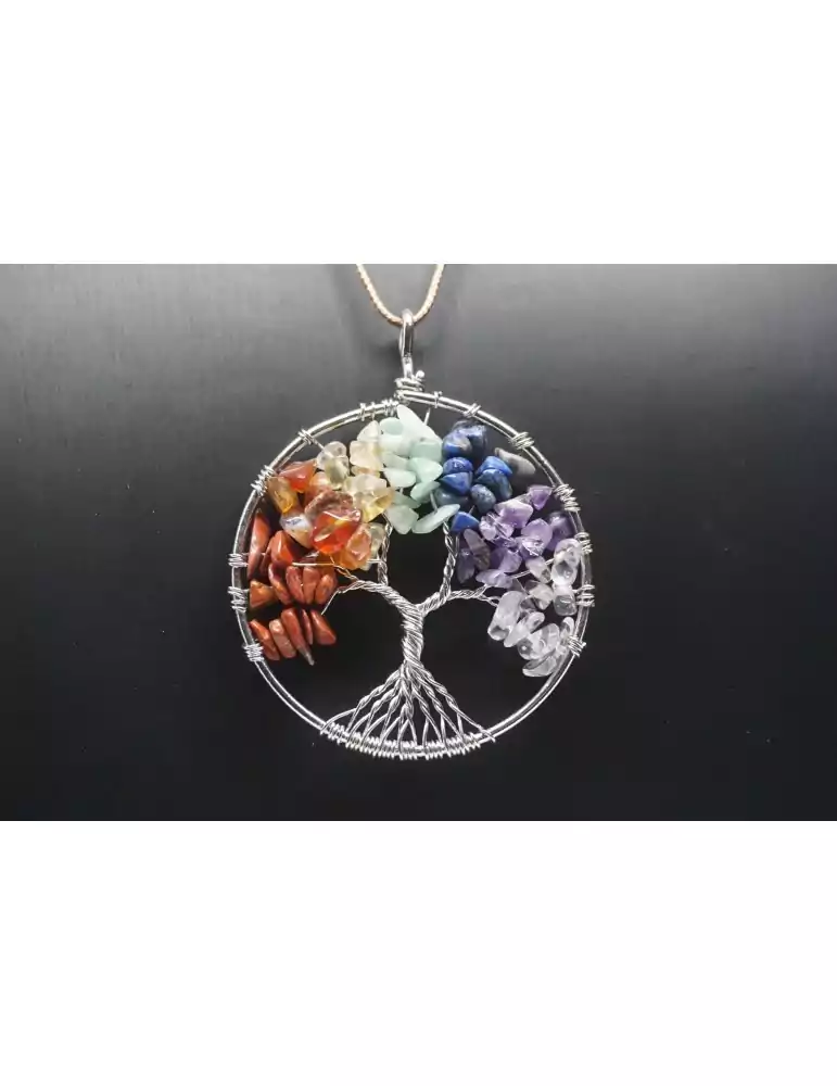 Pendentif Arbre de vie 7 chakra