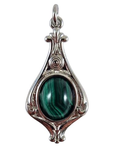 Ciondolo barocco in malachite