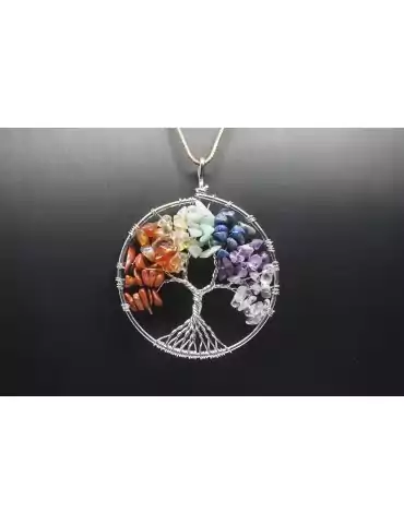 Pendentif Arbre de vie 7 chakra