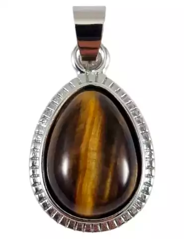 Pendentif goutte œil de tigre