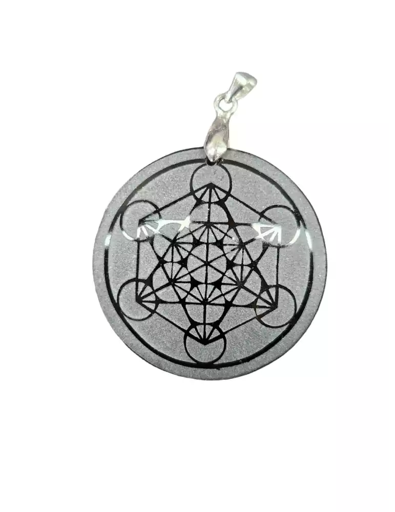 Pendentif Métatron inversé Obsidienne