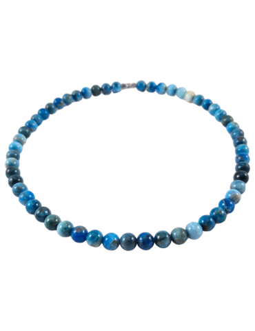 Collier Apatite bleue perles A