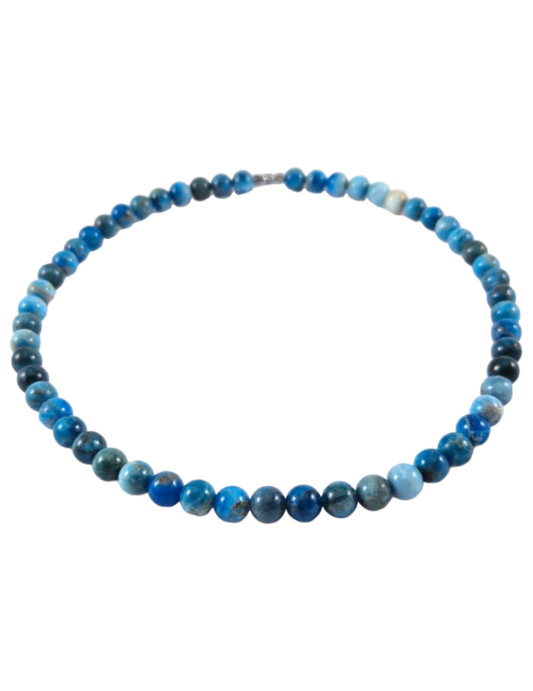 Ketting met blauwe apatiet kralen A