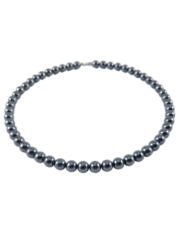 Collana di perle di ematite AA