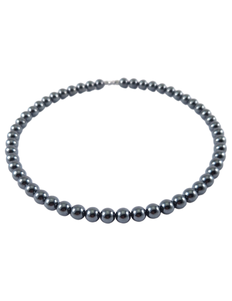 Collana di perle di ematite AA