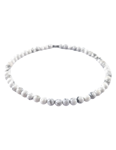 Collana di perle Howlite AA