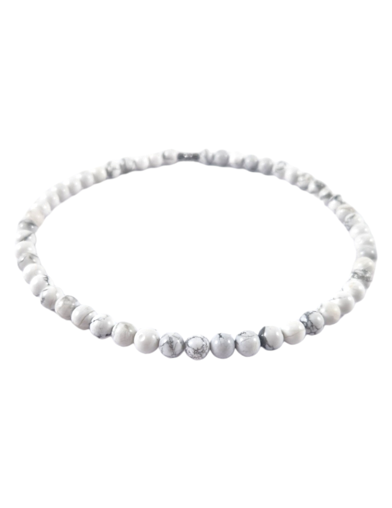 Collana di perle Howlite AA