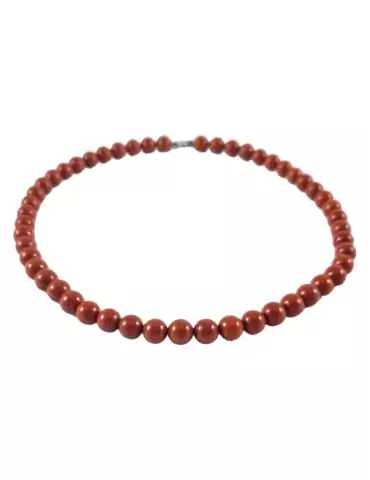 Collier Jaspe Rouge perles AA