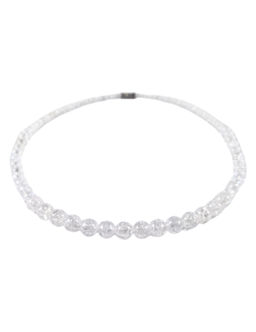 AA Rock Crystal Collar Craquelé Beads