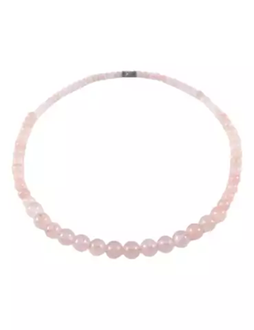 Collana di quarzo rosa con perle del Madagascar A