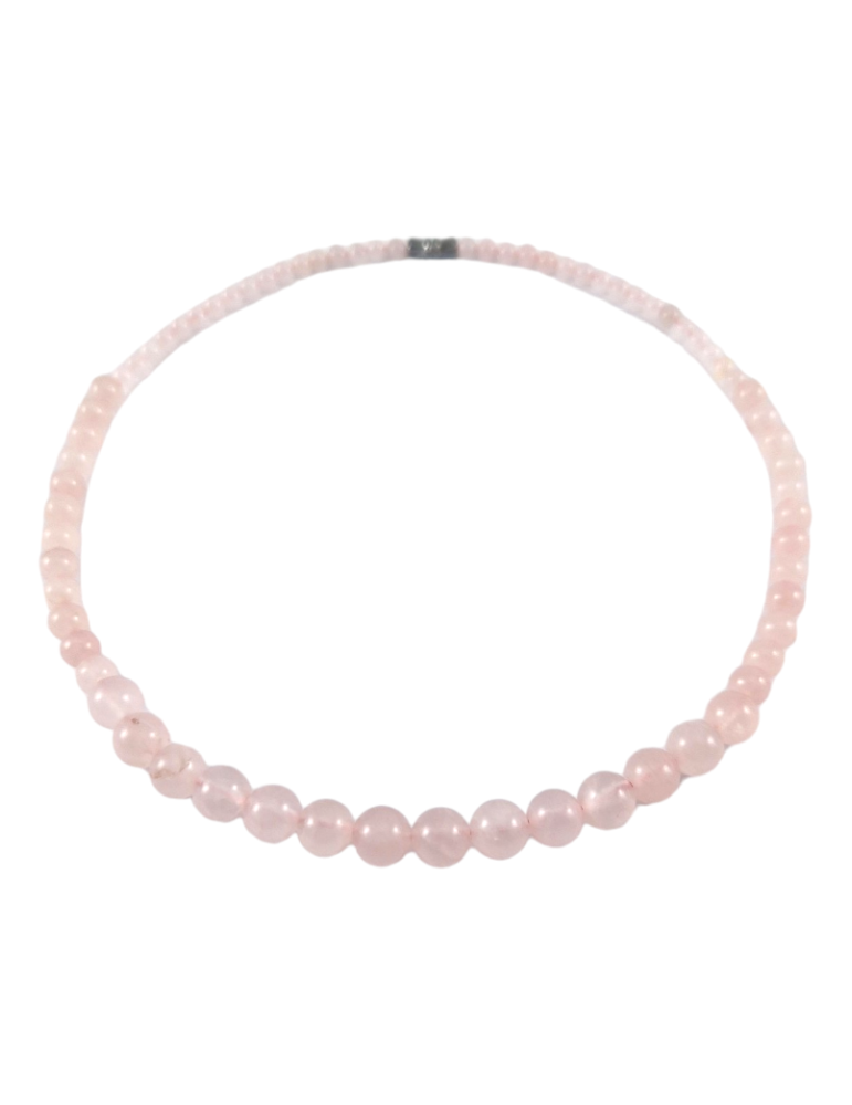 Collana di quarzo rosa con perle del Madagascar A