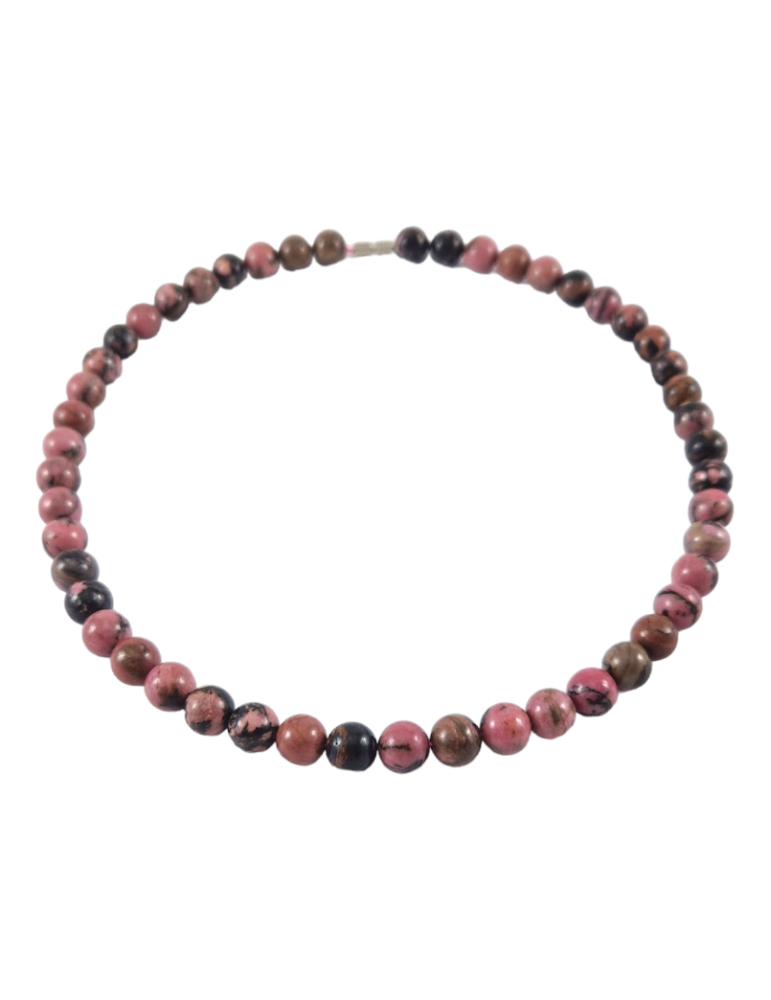 Rhodonite Bead Necklace A