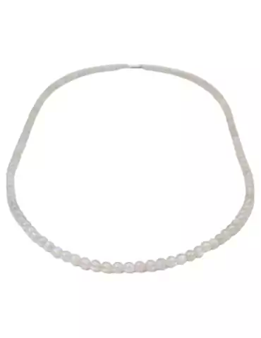 Collier Labradorite blanche perles 4 mm AAA