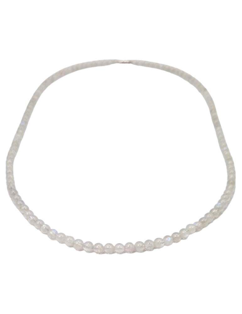 Witte labradoriet ketting kralen 4 mm AAA