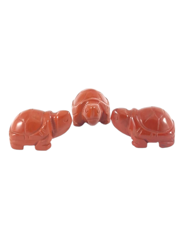 Red Jasper carved turtle