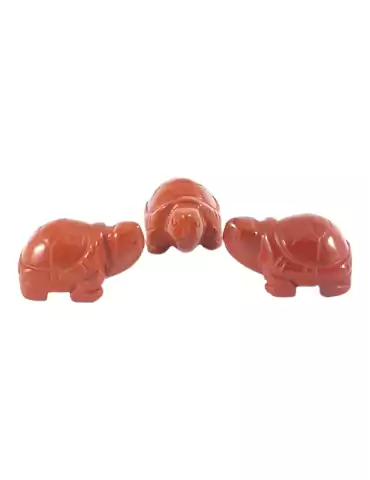 Red Jasper carved turtle