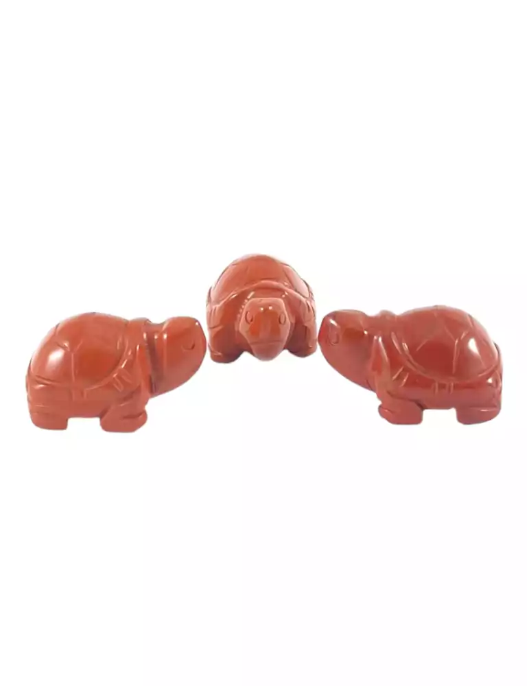 Red Jasper carved turtle