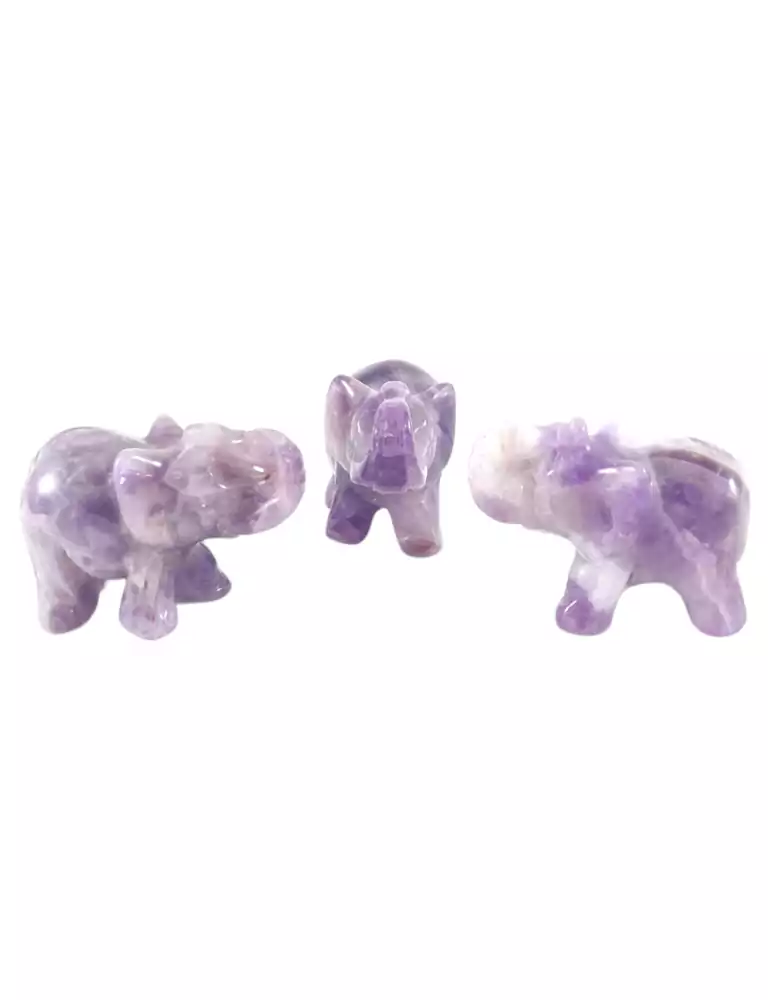 Amethyst carved elephant