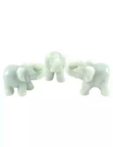 Elephant carved in green Aventurine