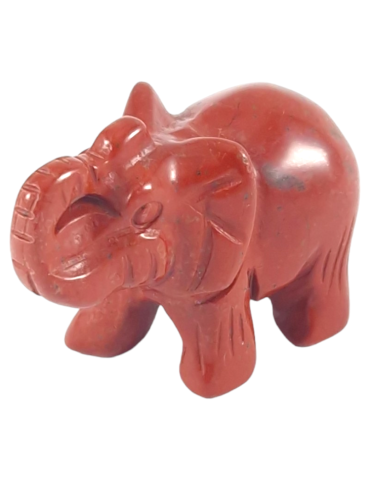 Elephant carved in Red Jasper