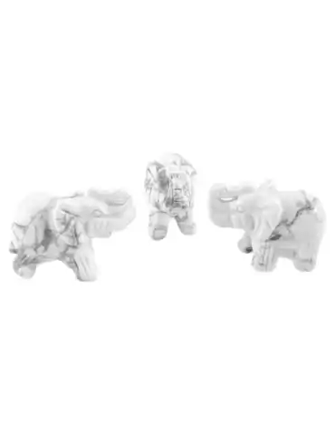 Elefante scolpito in Howlite