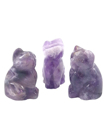 Amethyst carved cat