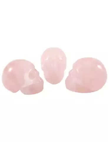 Crâne sculpté en Quartz rose