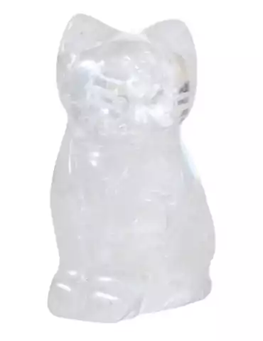 Rock Crystal Carved Cat