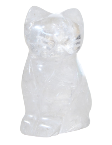 Chat sculpté en Cristal de Roche