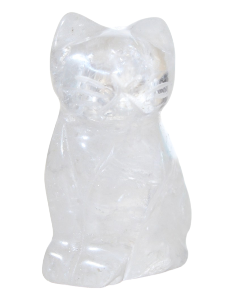 Rock Crystal Carved Cat