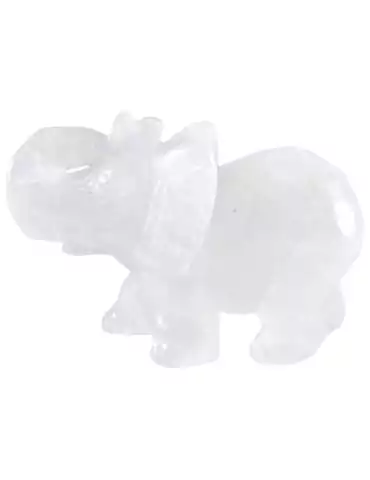 Eléphant sculpté en Cristal de Roche