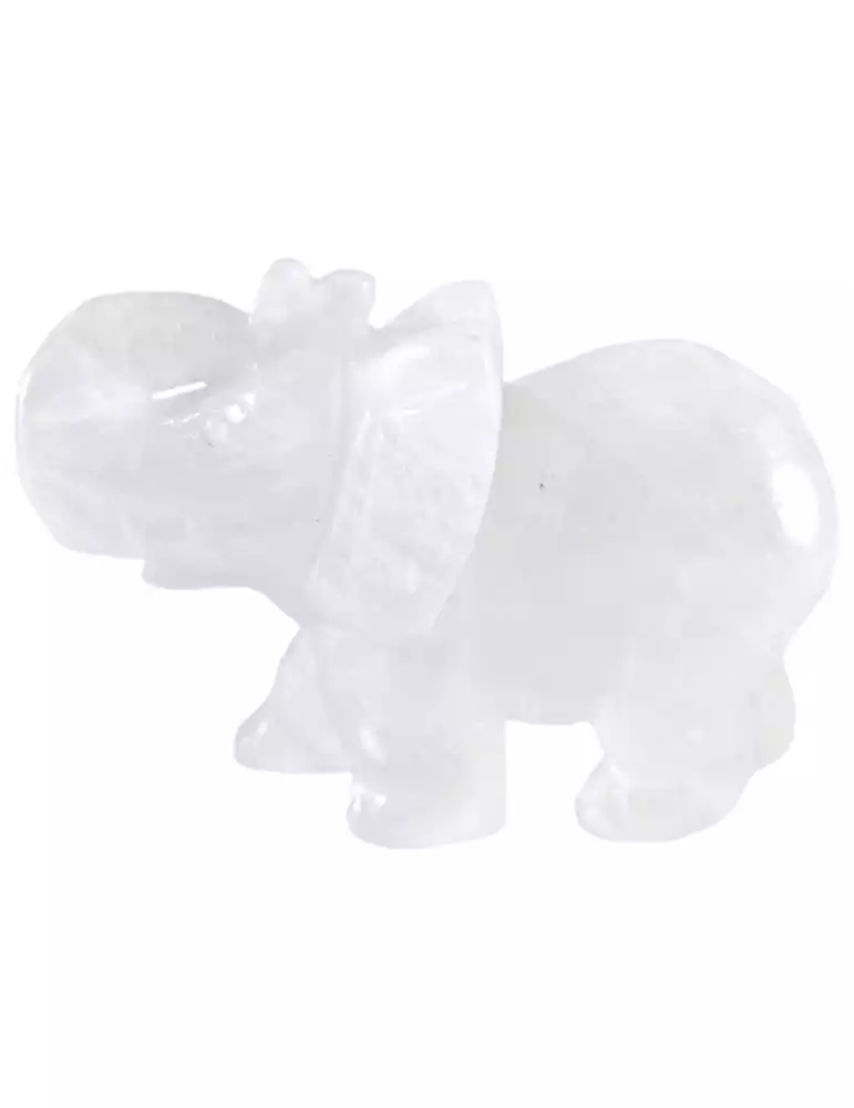 Elephant carved in Rock Crystal