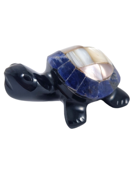 obsidiaan parelmoer schildpad S