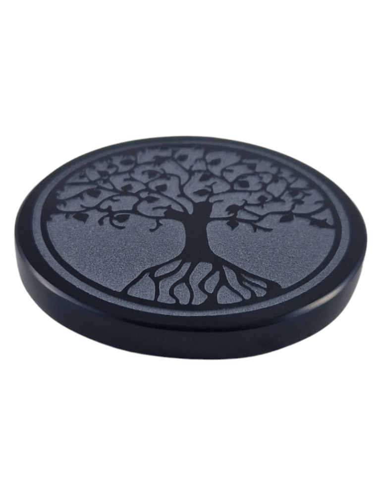 Black Obsidian Tree of Life Disk 7 cm