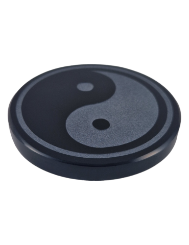 Disco Yin Yang in ossidiana nera 7 cm