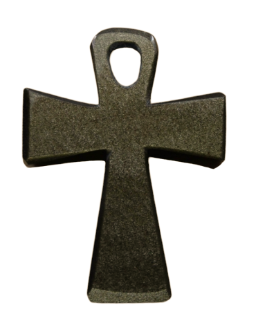 AA Gold Obsidian Ankh Cross...