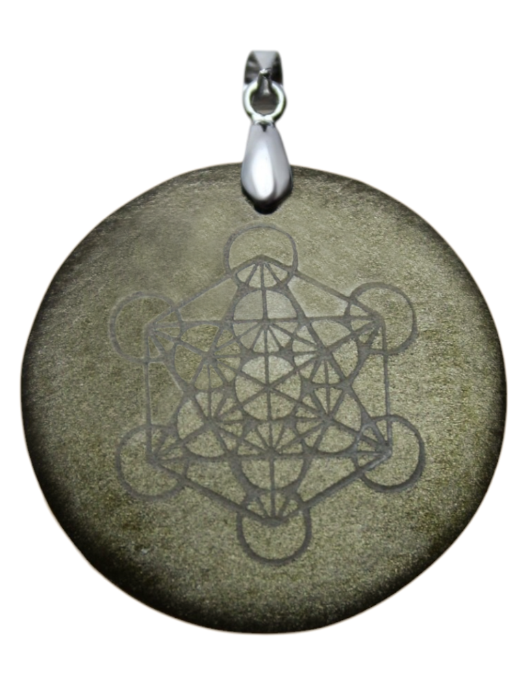 Metatron Anhänger Goldene Obsidian