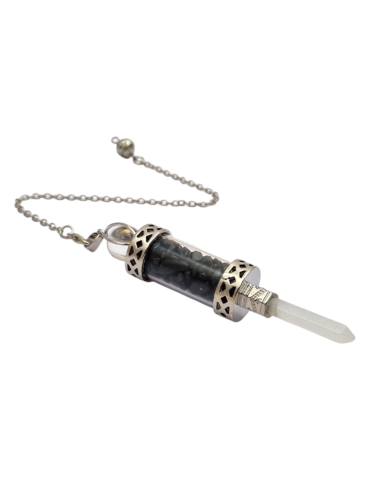 Black tourmaline wand pendulum
