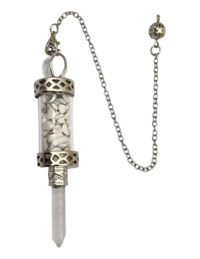 Howlite baguette pendulum