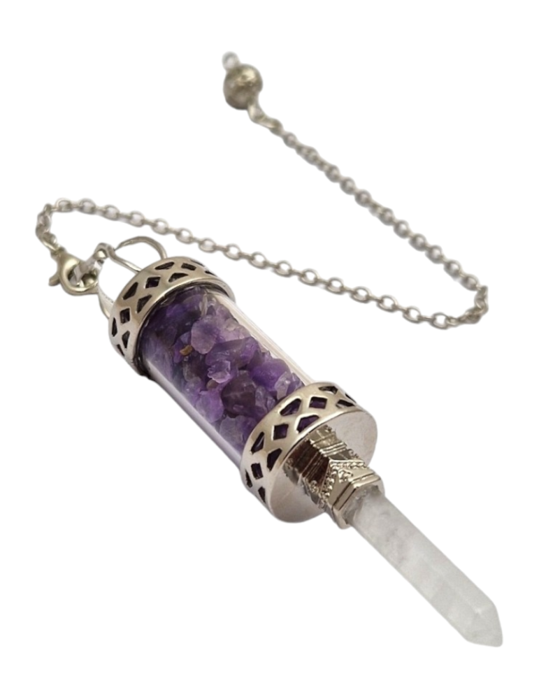 Amethyst wand pendulum