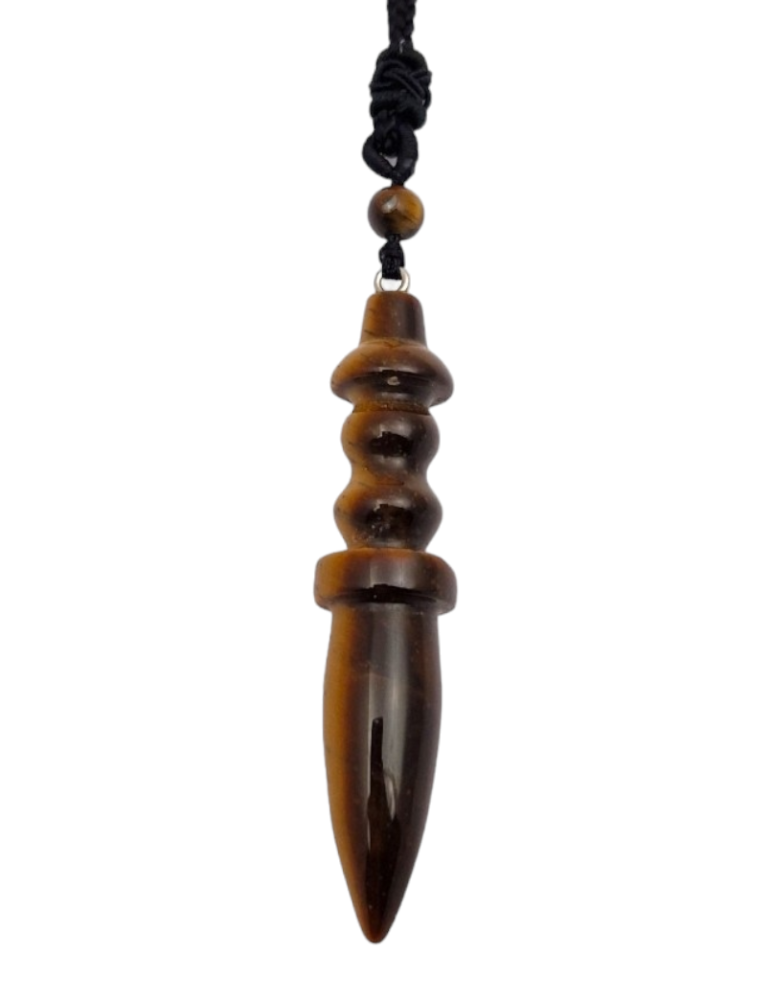 Tiger eye cord pendant