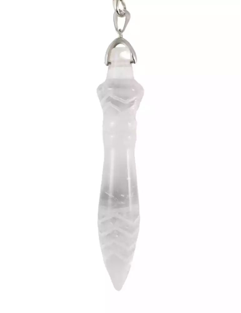 Thot XL Rock Crystal Pendulum