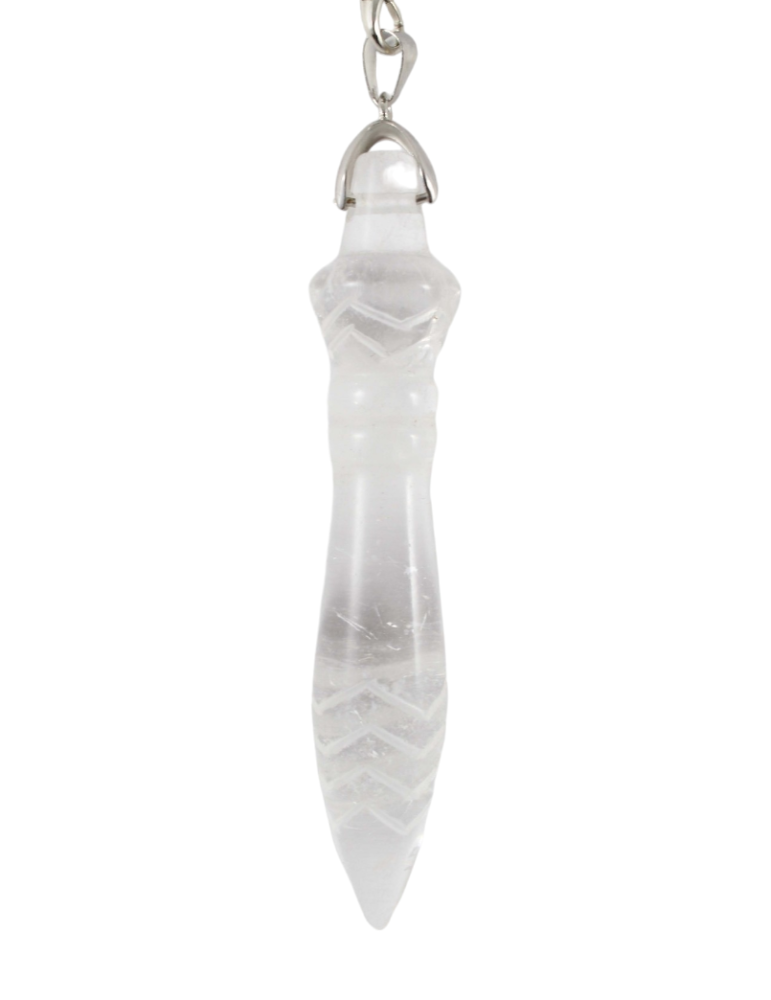 Thot XL Rock Crystal Pendulum