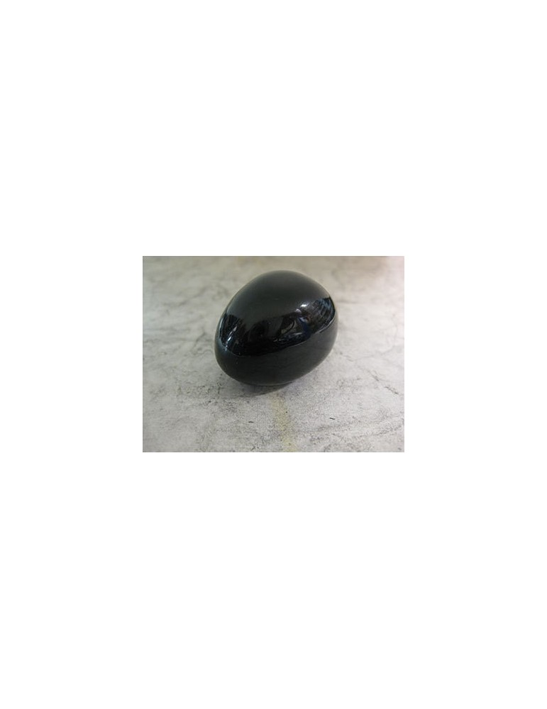 Pedra rolada obsidiana negra