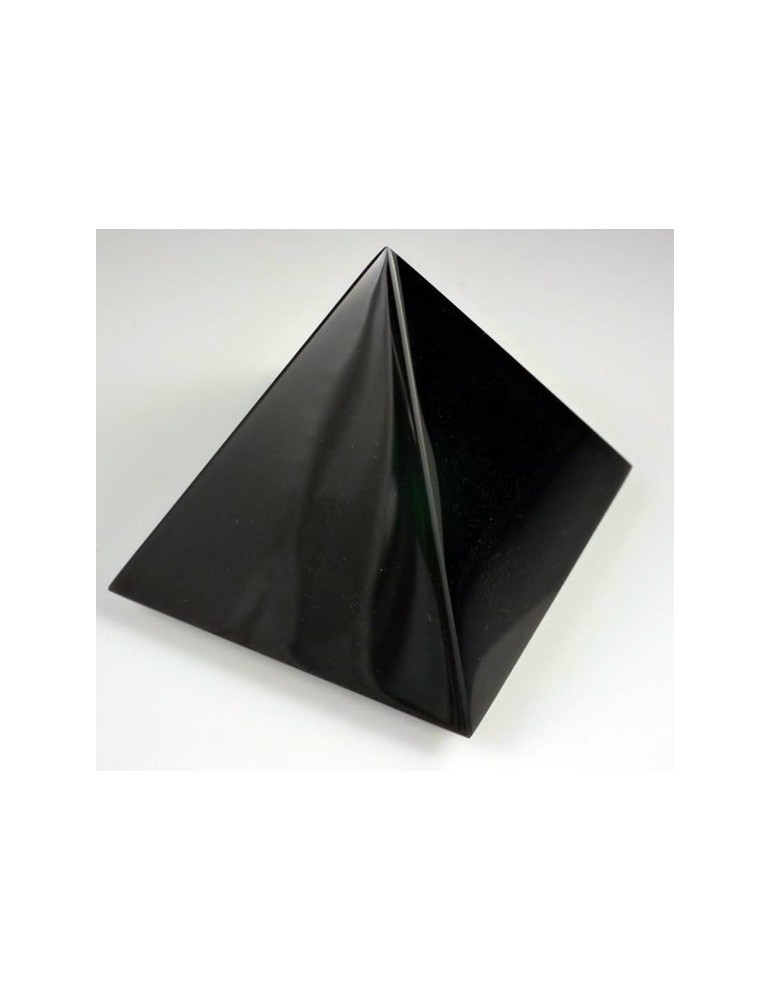 Piramide 7 cm zwarte obsidiaan